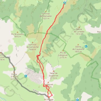 Trace GPS Pic Rouge par Kepa et FX, itinéraire, parcours