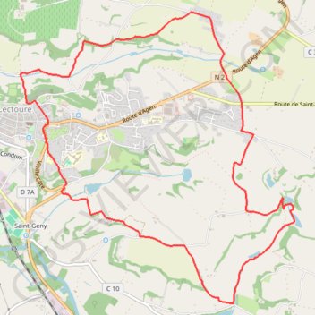 Trace GPS Vallons du Lectourois - Lectoure, itinéraire, parcours