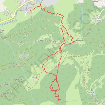Trace GPS Ski de Rando - départ Richebourg, itinéraire, parcours