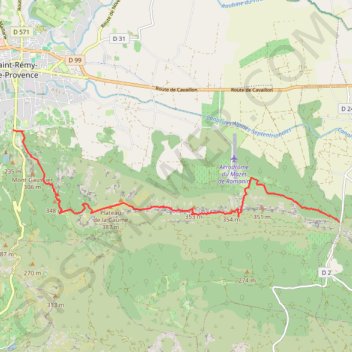 Trace GPS En ligne Aureille Saint Rémy de Provence, itinéraire, parcours