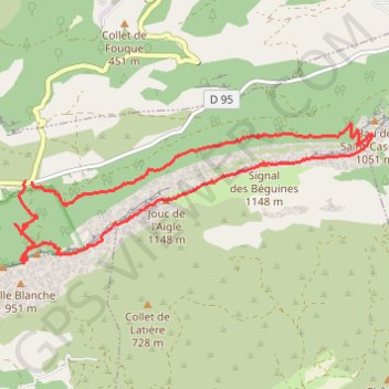 Trace GPS Sainte Baume - La crête des Béguines, itinéraire, parcours