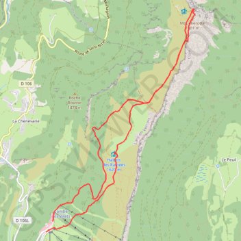 Trace GPS Moucherotte par Lans en Vercors, itinéraire, parcours