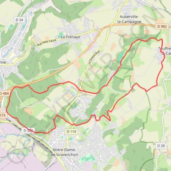 Trace GPS Autour de Notre-Dame de Gravenchon, itinéraire, parcours
