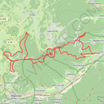 Trace GPS Des Trois-Épis au Glasborn, itinéraire, parcours