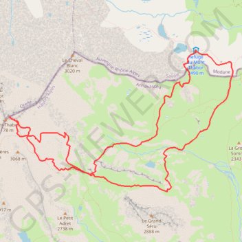 Trace GPS Mont-Thabor, itinéraire, parcours