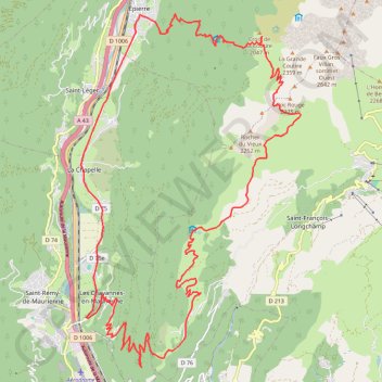 Trace GPS Lauzière - Col du Montjoie, itinéraire, parcours