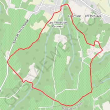 Trace GPS Boucle du coteau - Pouillé, itinéraire, parcours