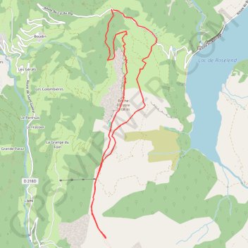 Trace GPS Le Bersend, La Roche Pastire, itinéraire, parcours