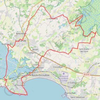 Trace GPS Guérande, itinéraire, parcours
