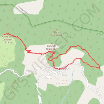 Trace GPS Cime des Colettes par col de Vial, itinéraire, parcours