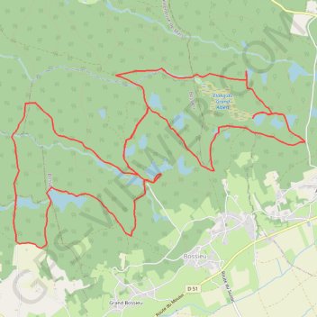 Trace GPS La forêt de Bonnevaux, itinéraire, parcours