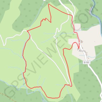 Trace GPS Randonnée à Alzons en Lozère, itinéraire, parcours