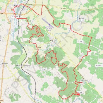 Trace GPS Pons 45 kms, itinéraire, parcours