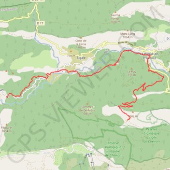 Trace GPS Aiglun - le Pous (Grande Traversée des PréAlpes), itinéraire, parcours
