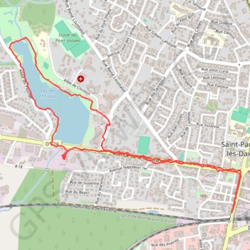 Trace GPS Saint Paul les Dax, itinéraire, parcours