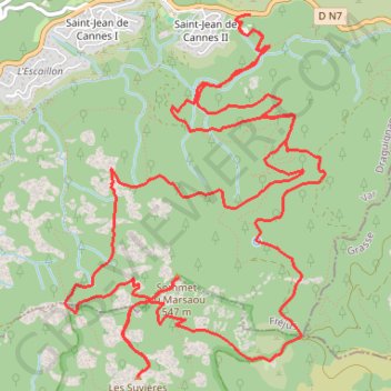 Trace GPS Sommets du Marsaou et des Suvières, itinéraire, parcours