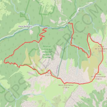 Trace GPS Traversée du Mont Pécloz, itinéraire, parcours