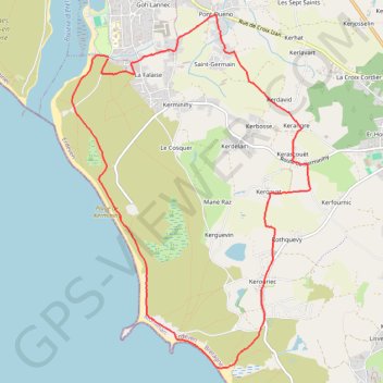 Trace GPS Bret Etel Kerminy 11km, itinéraire, parcours