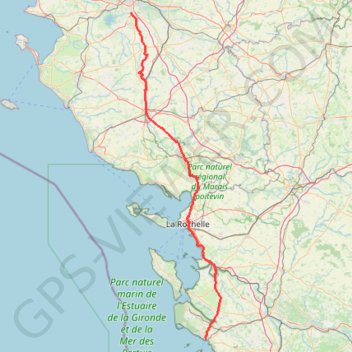 Trace GPS Nantes Royan, itinéraire, parcours