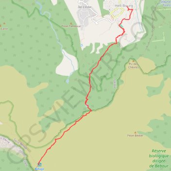 Trace GPS Hell-Bourg - Caverne Dufour, itinéraire, parcours