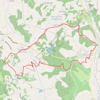 Trace GPS Entre Maumont et Sourdoire - Saint-Julien-Maumont - Pays de la vallée de la Dordogne Corrézienne, itinéraire, parcours