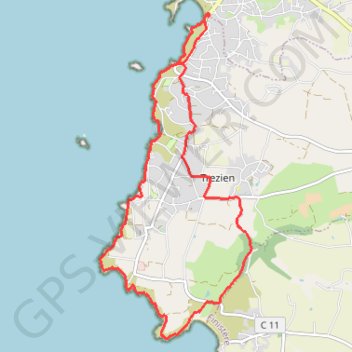Trace GPS Boucle-kerhornou-lampaul-plouarzel, itinéraire, parcours