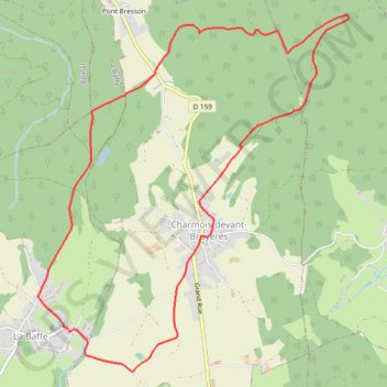 Trace GPS Chemins du Cœur des Vosges - Le Montet, itinéraire, parcours