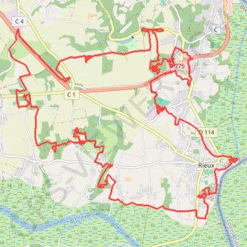 Trace GPS Rando de la Saint-Melaine - Rieux, itinéraire, parcours