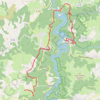 Trace GPS Lac de grangent, itinéraire, parcours
