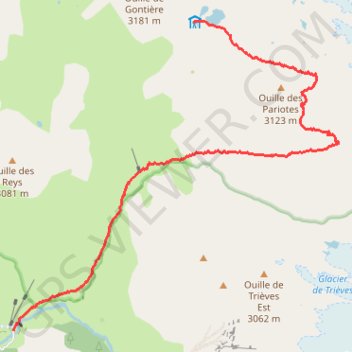 Trace GPS Sources supérieures de l'Arc, itinéraire, parcours