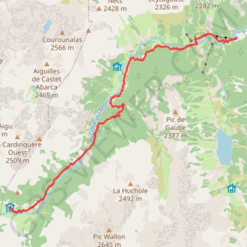 Trace GPS Raquettes à Wallon, itinéraire, parcours
