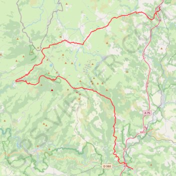 Trace GPS De Aumont-Aubrac à La Canourgue, itinéraire, parcours
