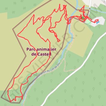 Trace GPS Visite parc animalier de Casteil (66), itinéraire, parcours