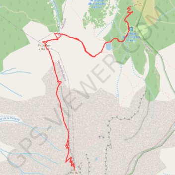 Trace GPS Pic du Canigou depuis les Cortalet, itinéraire, parcours