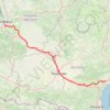 Trace GPS 00b . Bordeaux Méditéranée 491km, itinéraire, parcours