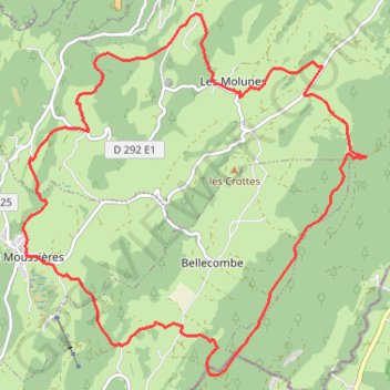 Trace GPS Circuit de Croaby - Les Molunes, itinéraire, parcours