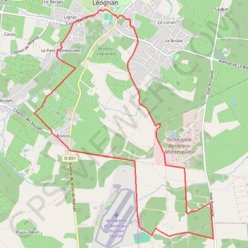 Trace GPS Chêne de Montesquieu - Léognan, itinéraire, parcours