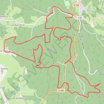 Trace GPS Monts de Guéret - Guéret, itinéraire, parcours