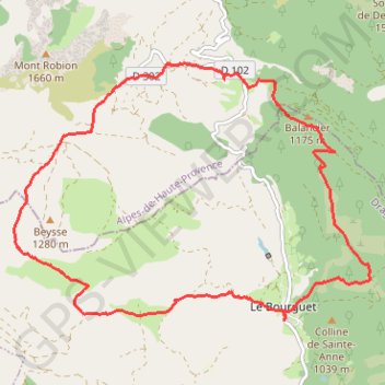 Trace GPS Le Bourguet-Chapelle Saint Thyrs-Bois du Défens, itinéraire, parcours