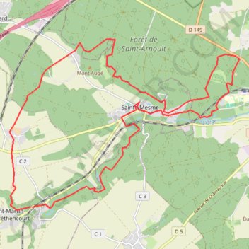 Trace GPS Saint Martin de Bethencourt, itinéraire, parcours