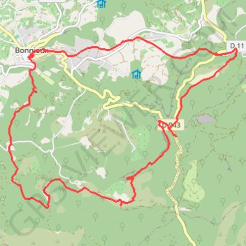 Trace GPS De Bonnieux à la Grotte des Brigands entre les 2 Luberons, itinéraire, parcours