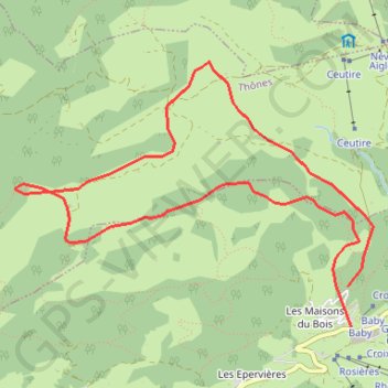 Trace GPS Croix de Colomban, itinéraire, parcours