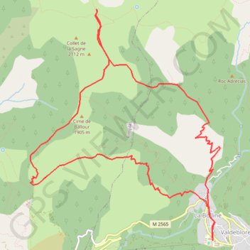 Trace GPS Rando valdeblore, vacherie de rimplas, itinéraire, parcours