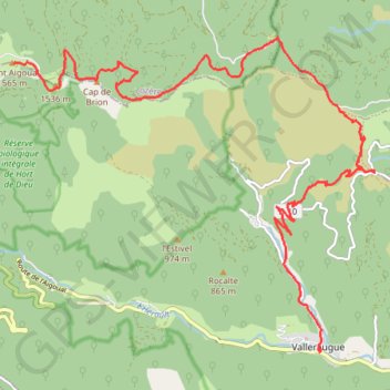 Trace GPS Du Mont Aigoual à Valleraugue, itinéraire, parcours