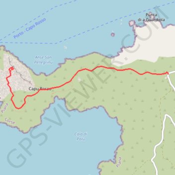 Trace GPS La tour de Capo Rosso, itinéraire, parcours