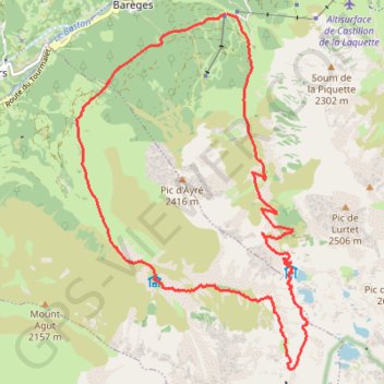 Trace GPS Le Refuge de la Glère par le vallon du Bolou, itinéraire, parcours