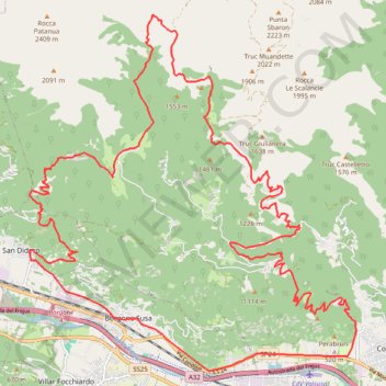 Trace GPS Condove Alpe Ghet Prarotto Grange (val Susa), itinéraire, parcours