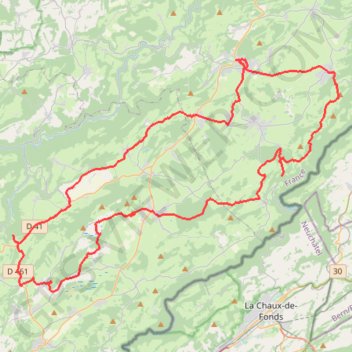 Trace GPS La Cendrée - Doubs, itinéraire, parcours