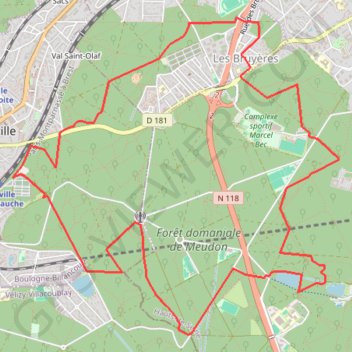 Trace GPS La bossapas de Meudon, itinéraire, parcours