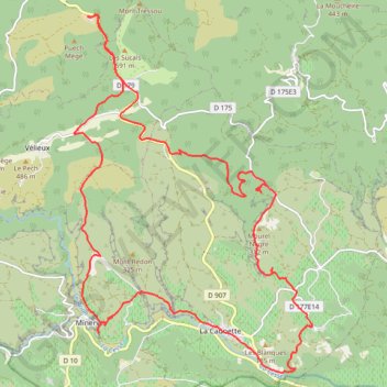 Trace GPS Minerve - La Caunette, itinéraire, parcours